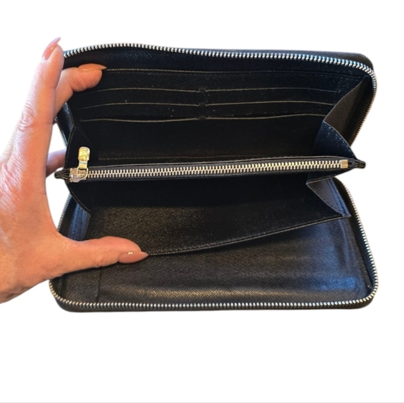 Louis Vuitton Black Gray Graphite Damier Zippy Large Organizer Wallet - Picture 5 of 14